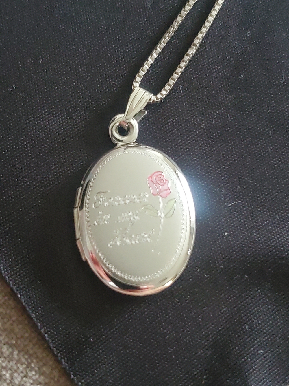 Sterling Silver Oval Locket Necklace - Women's Jewelry